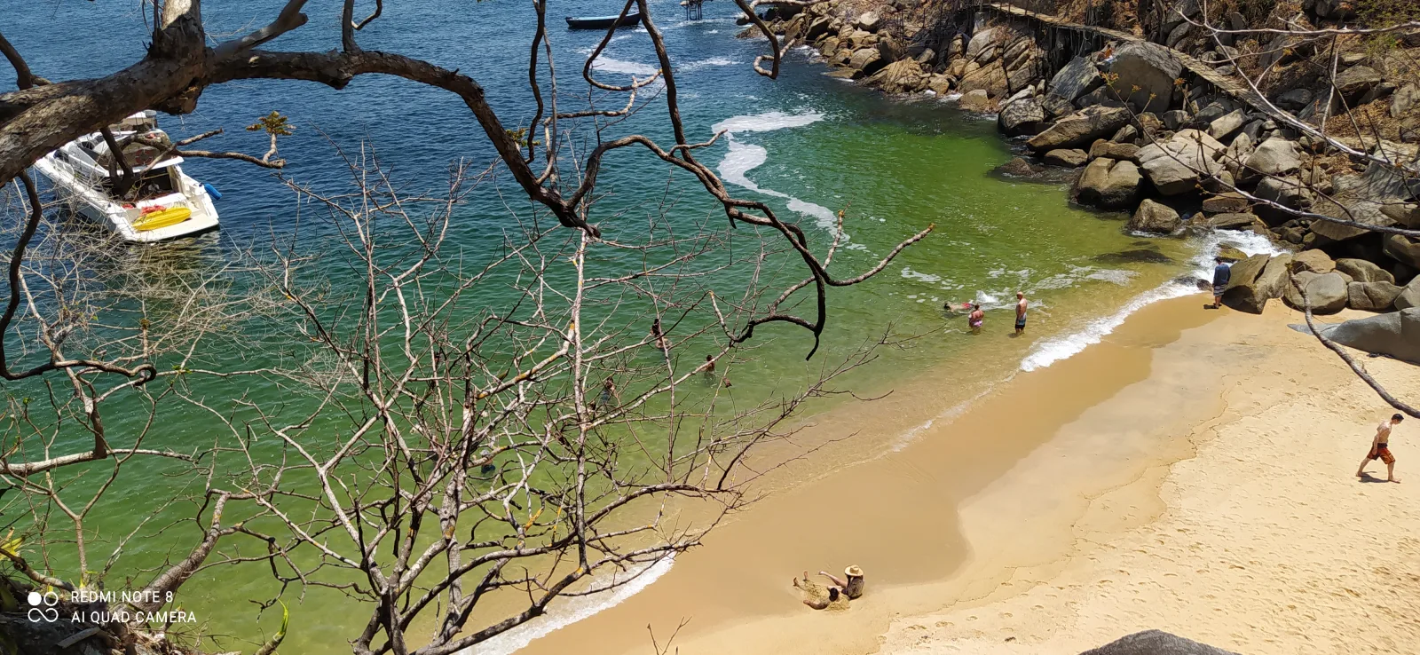 Tropical trail with a view toward Colomitos Beach